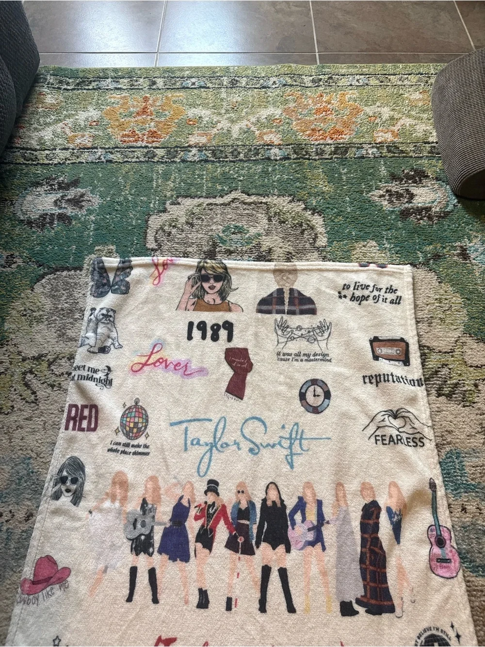 Taylor Swift Eras Tour Fuzzy Throw Blanket Taylor’s Version Swiftie Gift
